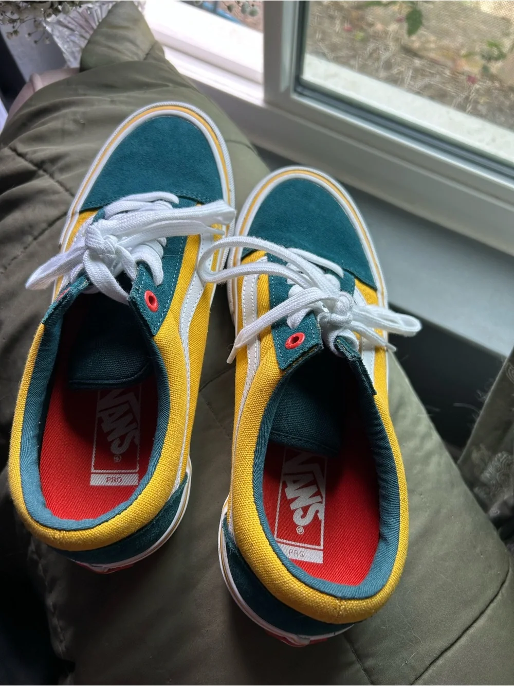 Vans Yellow and Black Low-Top Sneakers